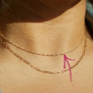 Catbird 14k Solid Gold Sweet Nothing Gold Choker 14”